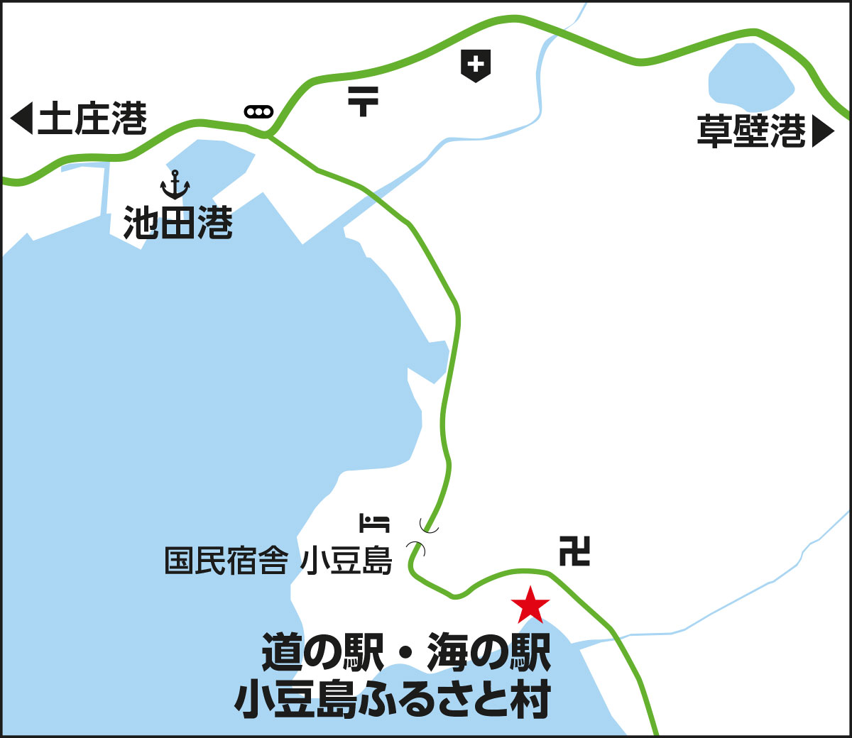 会場のふるさと村の地図